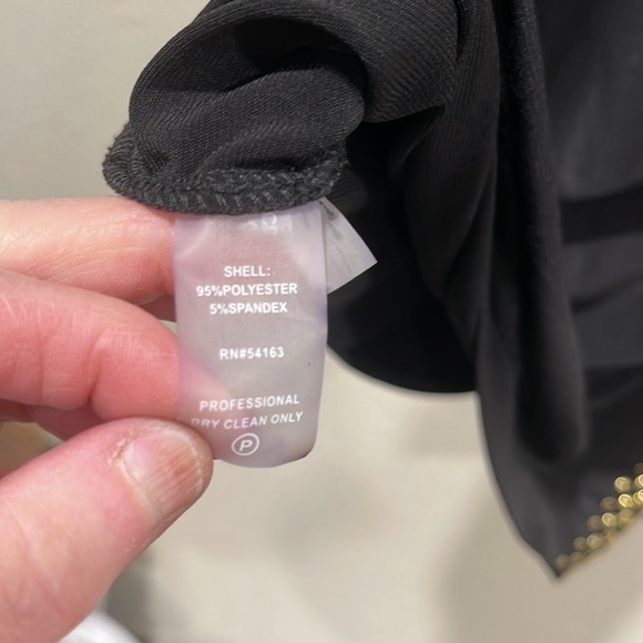 Calvin Klein Sexy Black Dress Size 10 Bling - Picture 3 of 7